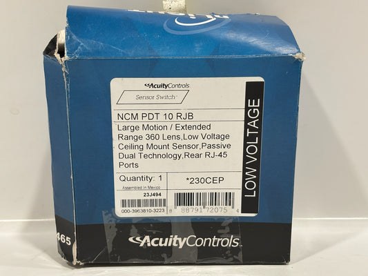 Acuity NCM-PDT-10 RJB Sensorswitch Occupancy Sensor Class 2 Input 24V Max 4 mA