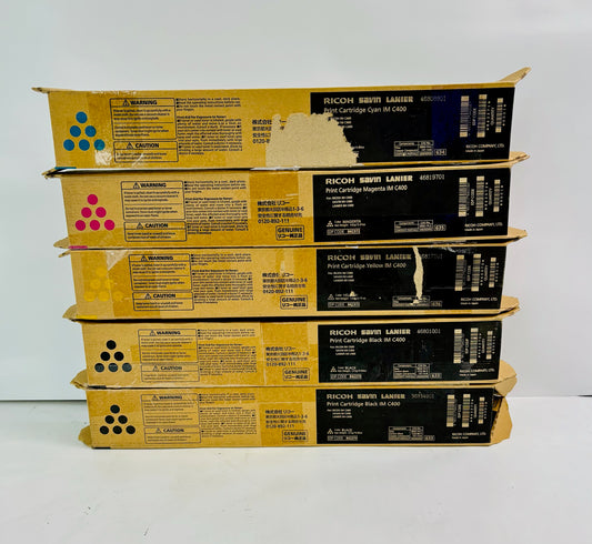 5 Cosmetic Genuine Ricoh IMC400F,C400SRF CMYKK Toner 842370,842371,842372,842373