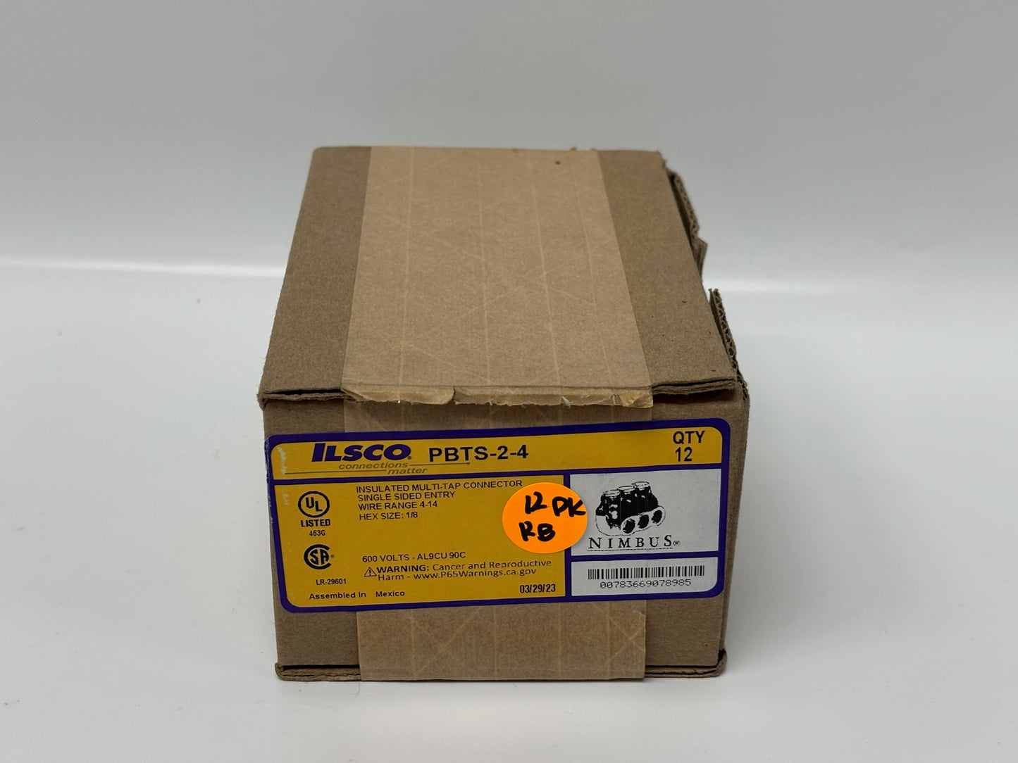 12 Pk ILSCO PBTS-2-4 Dual Rated Insulated Multi-Tap Connector 14–4 AWG 600 V