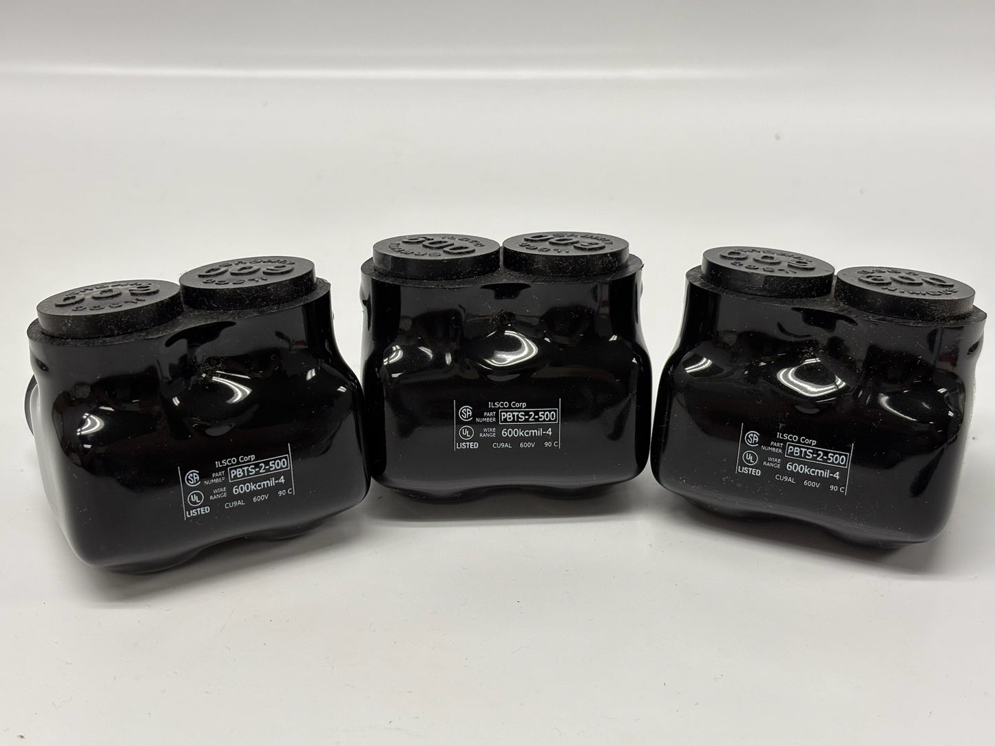 3 Pk ILSCO PBTS-2-500 Nimbus Insulated Multi-Tap Connector 4–500 AWG