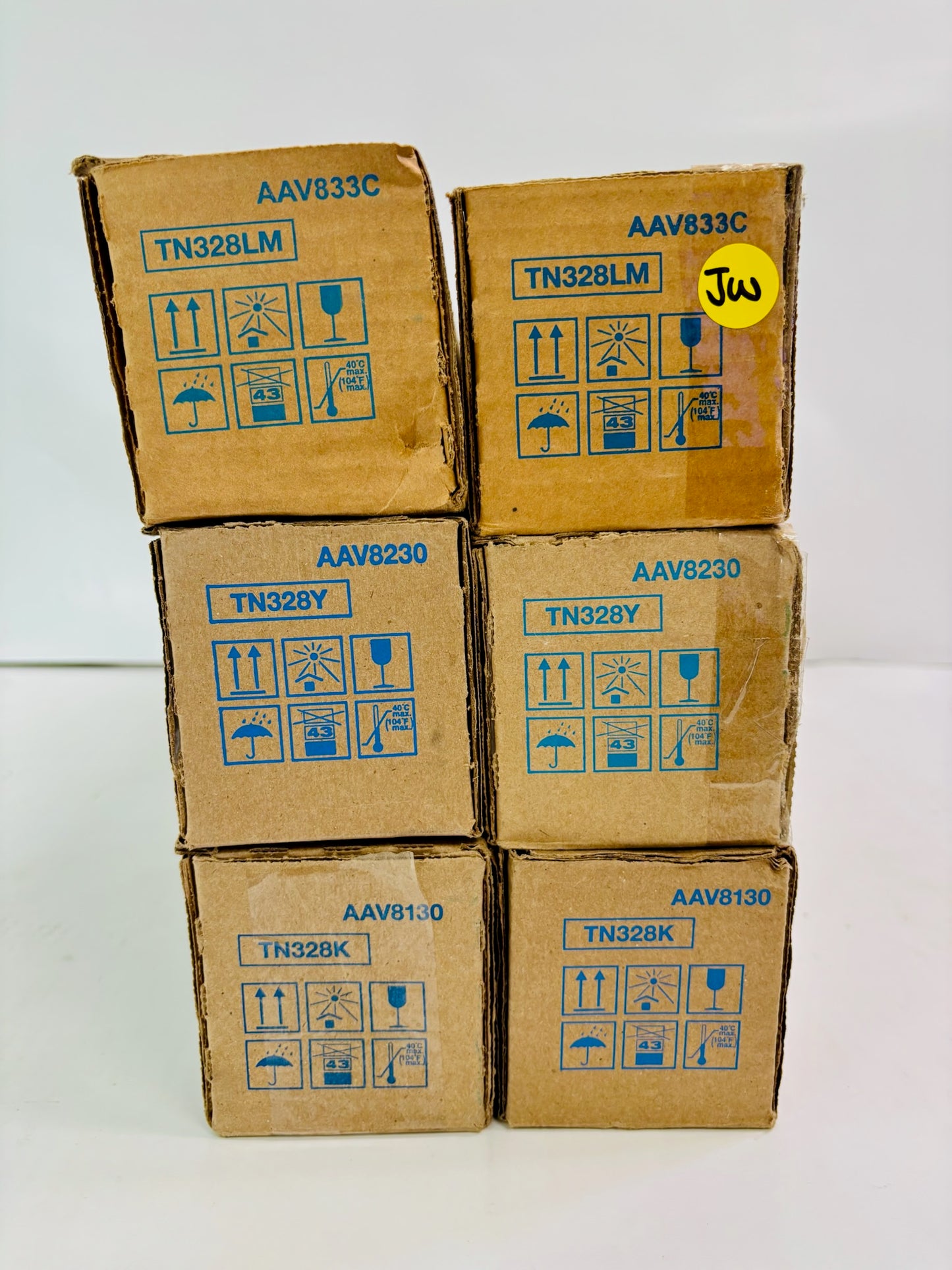 6 Genuine Konica Minolta BH 300i, 360i Magenta, Yellow & Black Toner TN328