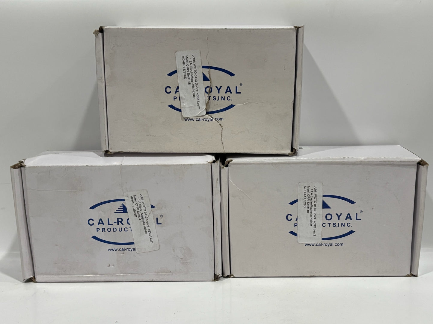 New 3PK Cal Royal MDHR-1 Magnetic Door Holder 24V DC or 120V AC