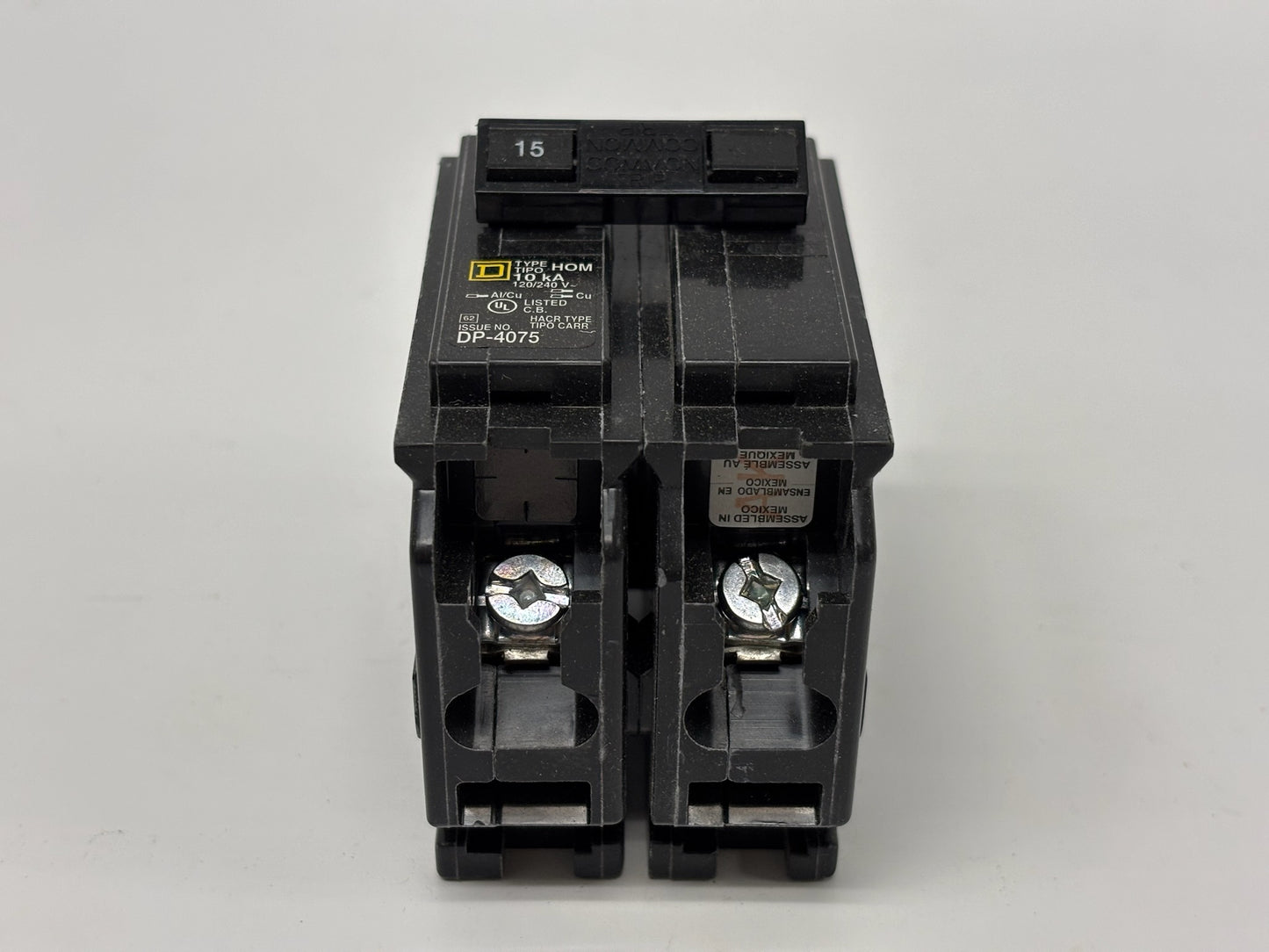 5 Pk Square D HOM215CP 15 A Single-Pole Type HOM Plug-On Circuit Breaker