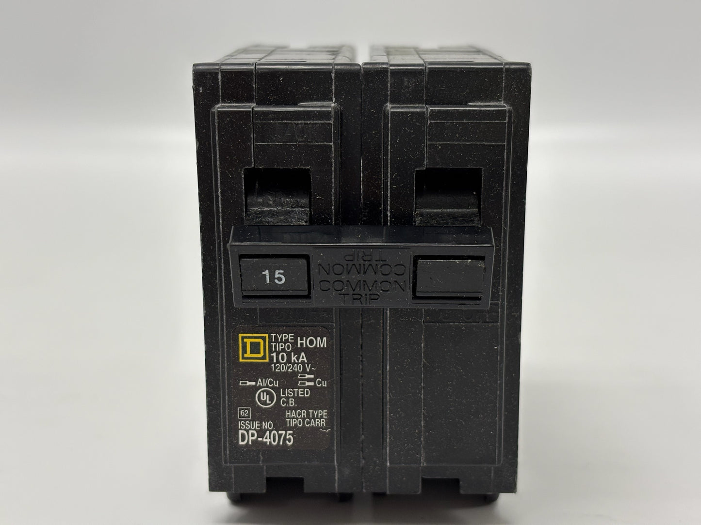 5 Pk Square D HOM215CP 15 A Single-Pole Type HOM Plug-On Circuit Breaker