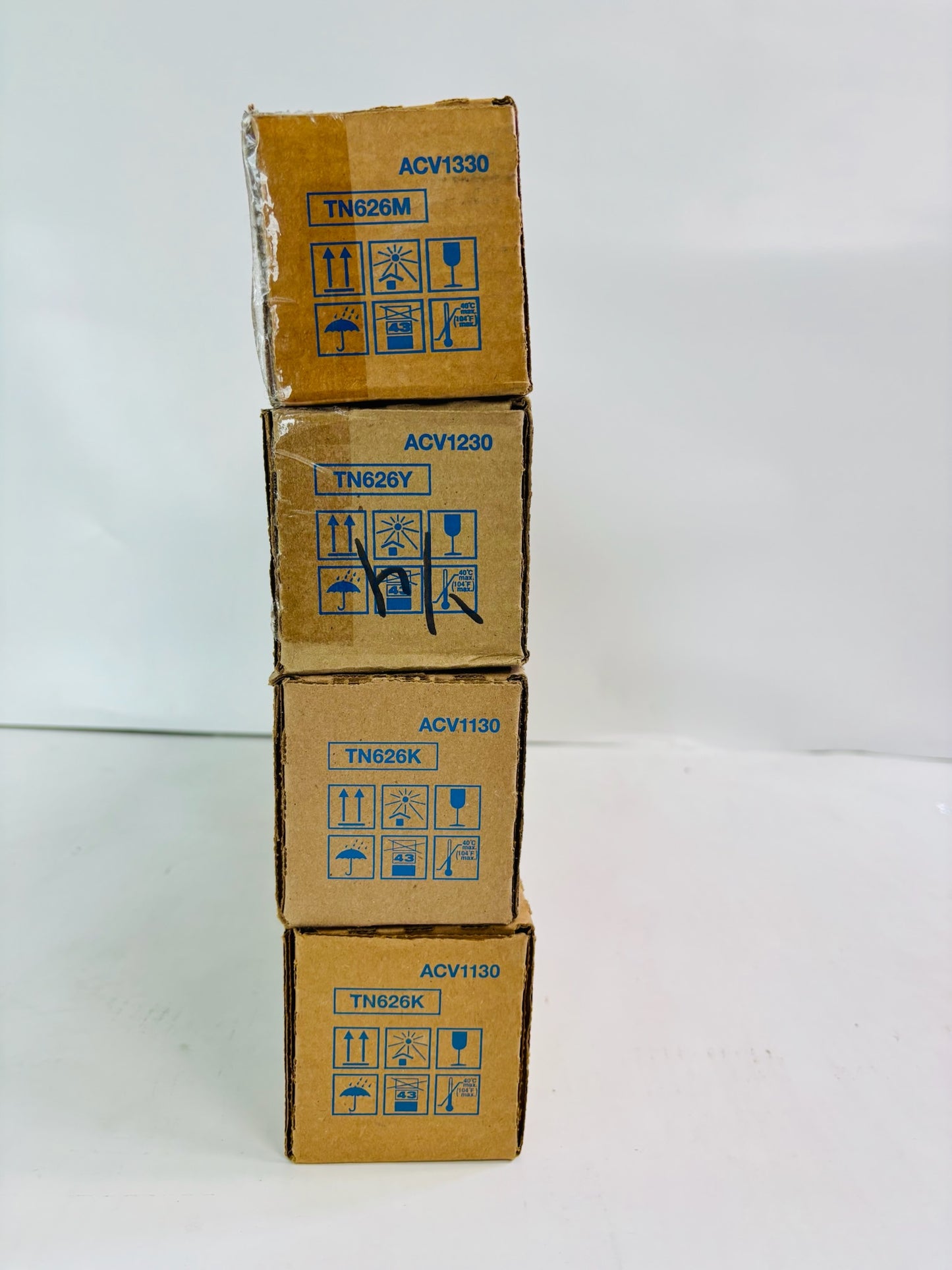 4 Genuine Konica  Bizhub C450i C550i  Magenta, Yellow & Black Toner TN626 MYKK