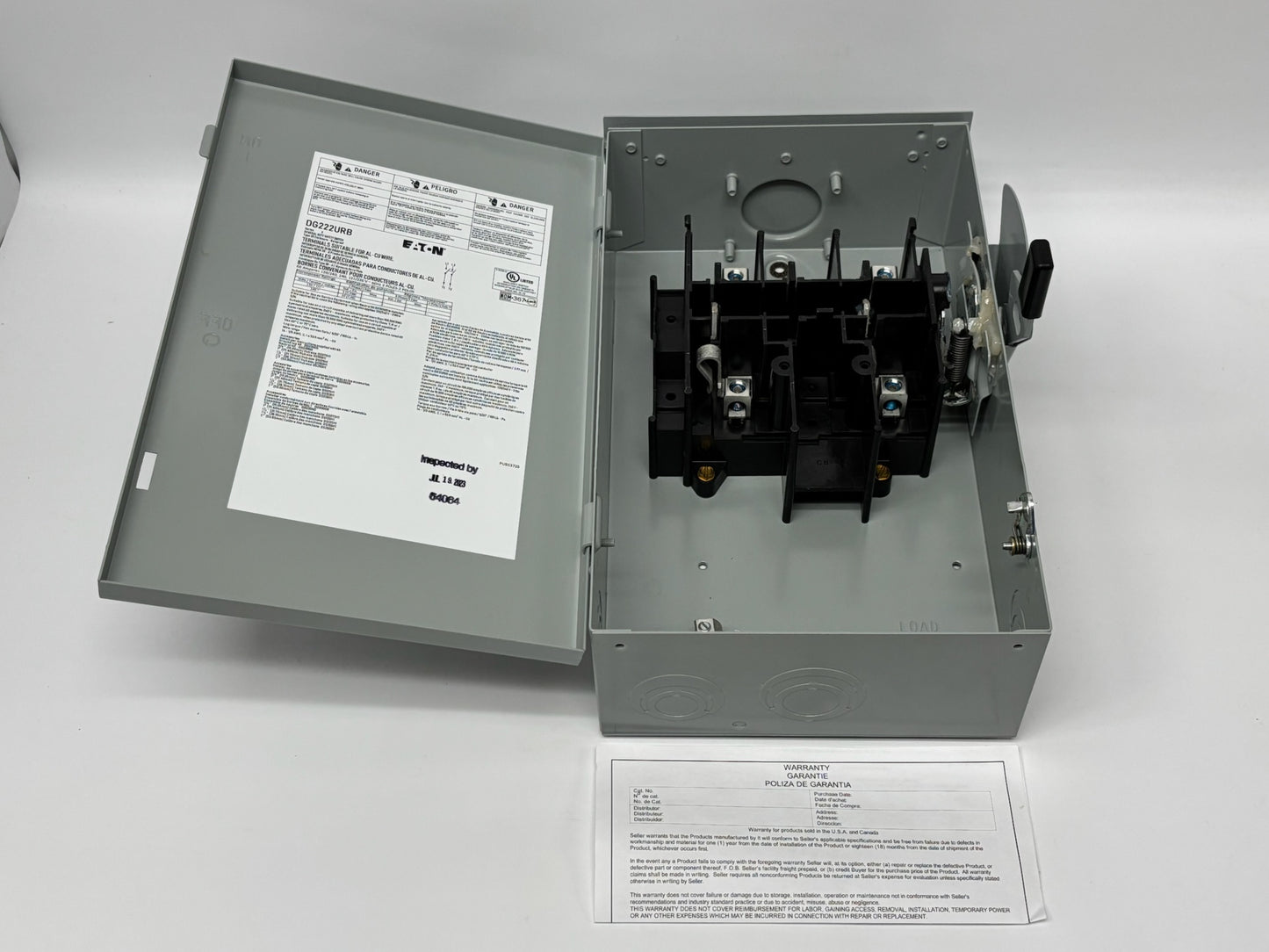 Eaton DG222URB General Duty 60A 240V Non-Fusible Safety Switch NEMA 3R