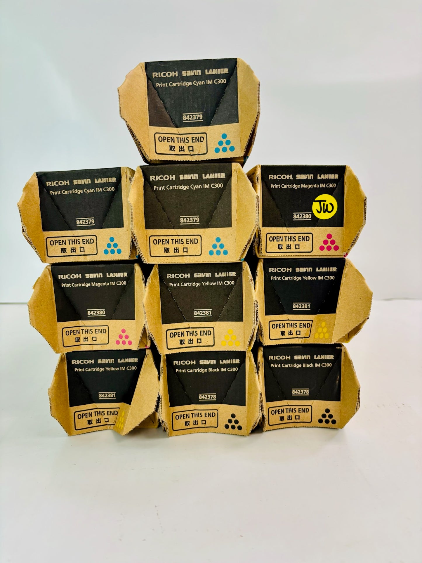 10 Genuine Ricoh IM C300F,C400F CMYK Toner 842378,842379,842380,842381