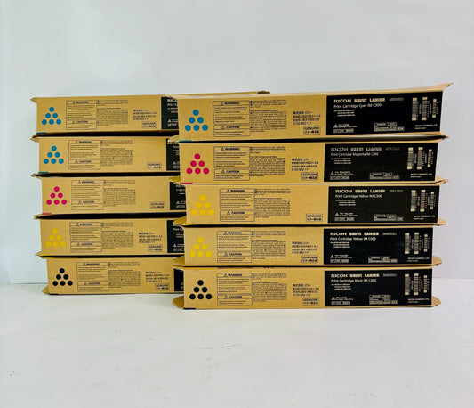 10 Genuine Ricoh IM C300F,C400F CMYK Toner 842378,842379,842380,842381