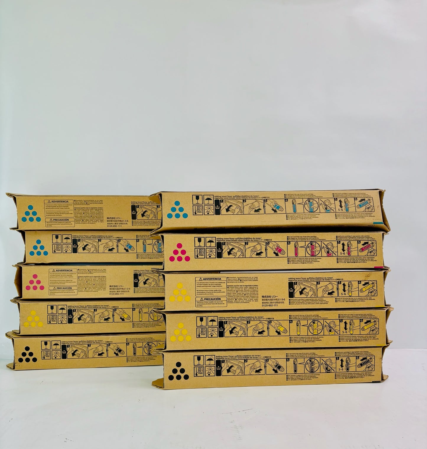10 Genuine Ricoh IM C300F,C400F CMYK Toner 842378,842379,842380,842381