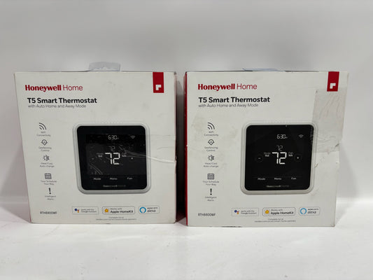 New Open 2PK  HoneyWell T5 Smart Thermostat w/ Auto Home & away Mode