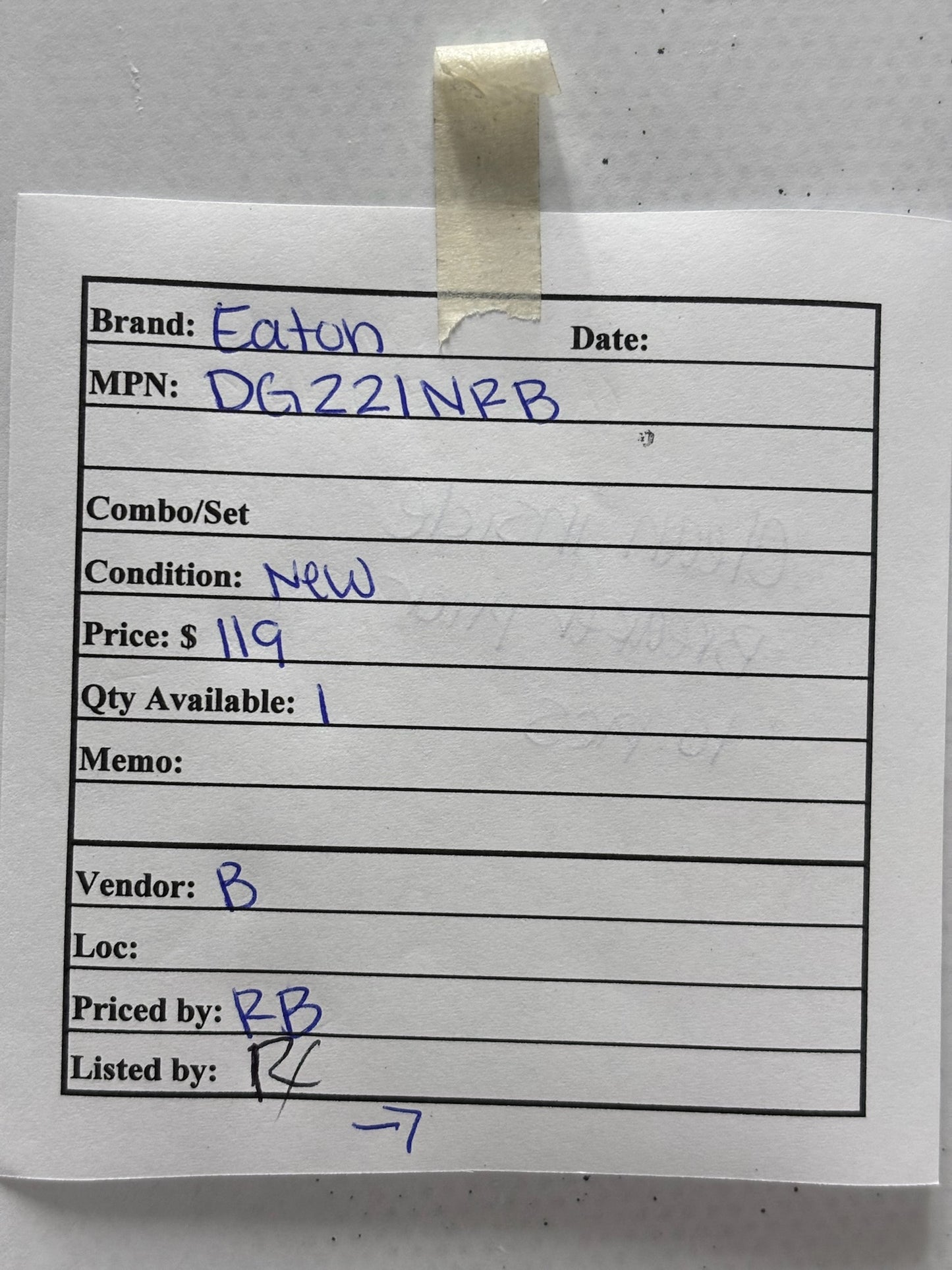 Eaton DG221NRB General Duty Non-Fusible Safety Switch 30A 240V NEMA 3R