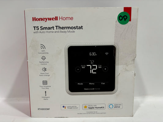 New Open HoneyWell T5 Smart Thermostat with Auto Home/away Mode