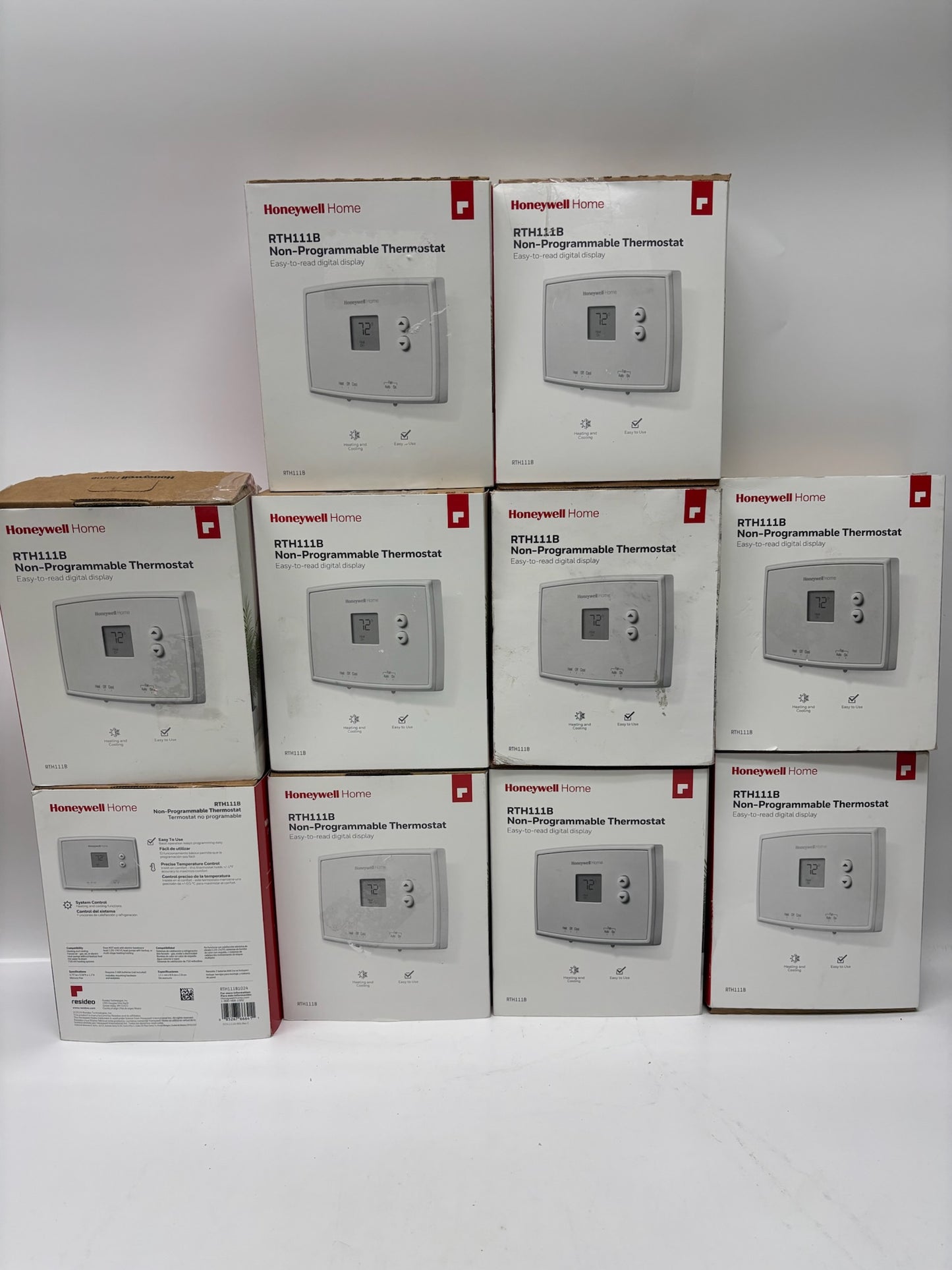 New Open 10PK HoneyWell RTH111B1024 Non-Programmable Thermostat