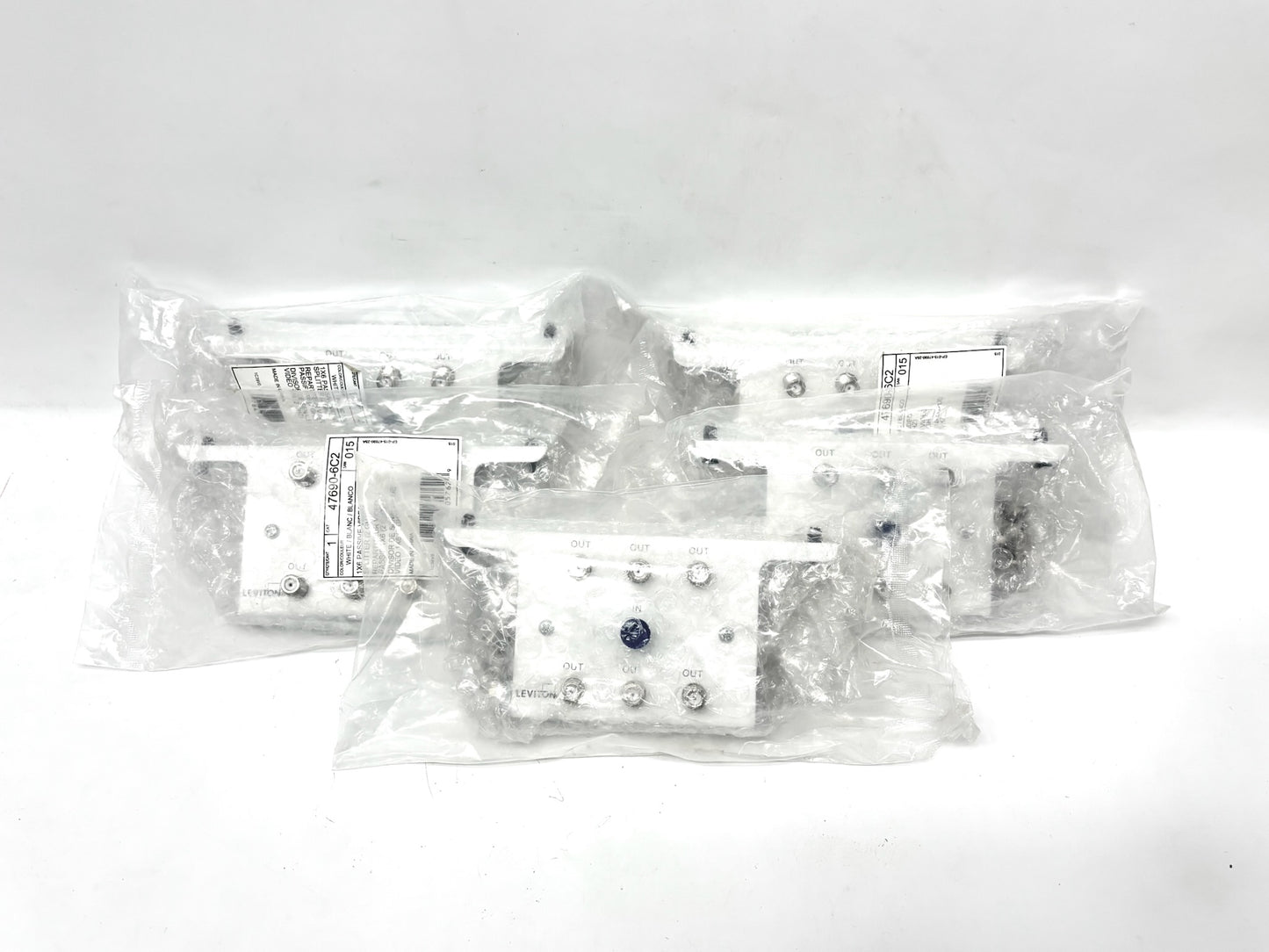 5PK Leviton 47690-6C2 1×6 Passive Video Splitter Module (2.05 GHz)