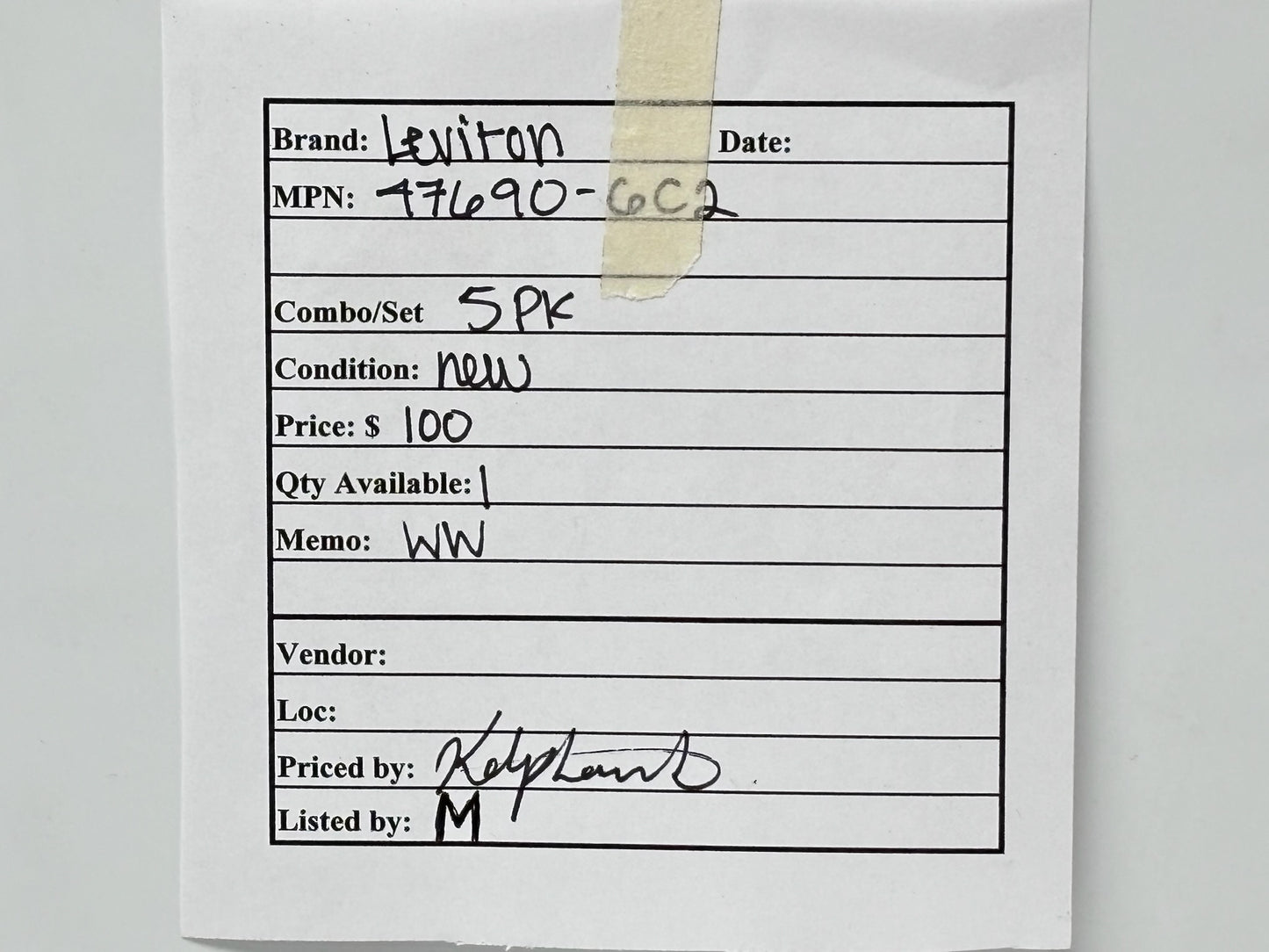 5PK Leviton 47690-6C2 1×6 Passive Video Splitter Module (2.05 GHz)