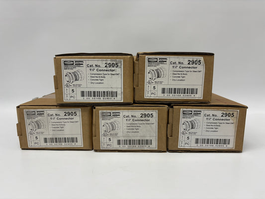 25 Pk Hubbell Raco 2905 1-Inch Rigid/IMC Conduit Locknut Steel Zinc Plate