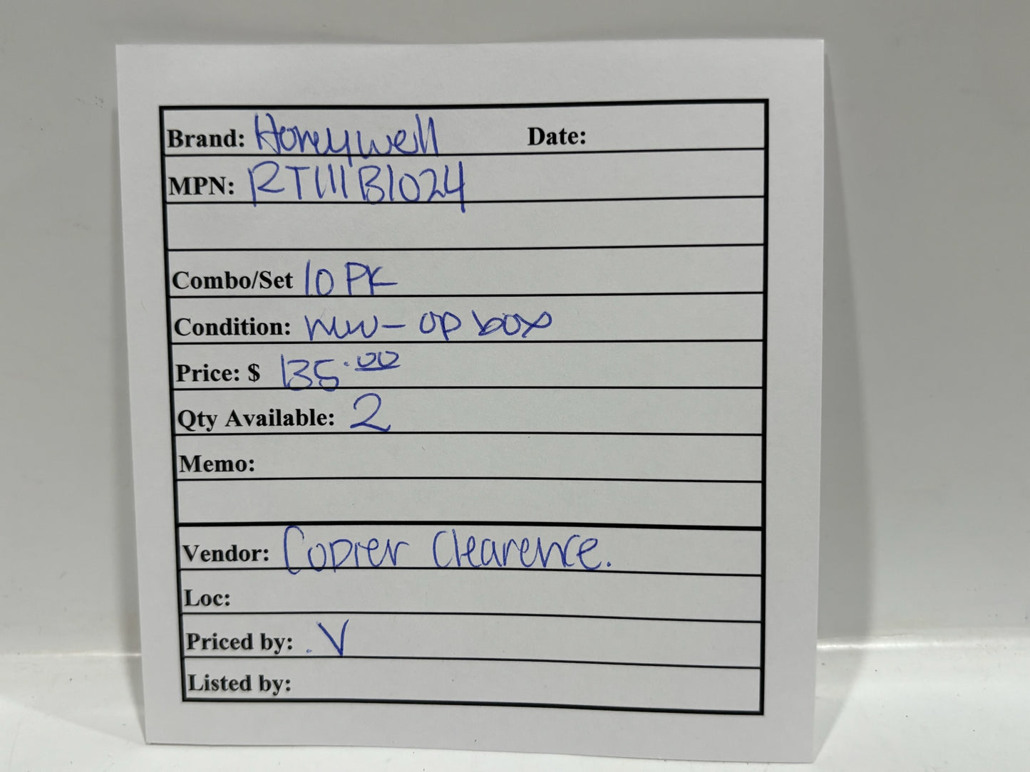New Open 10PK HoneyWell RTH111B1024 Non-Programmable Thermostat