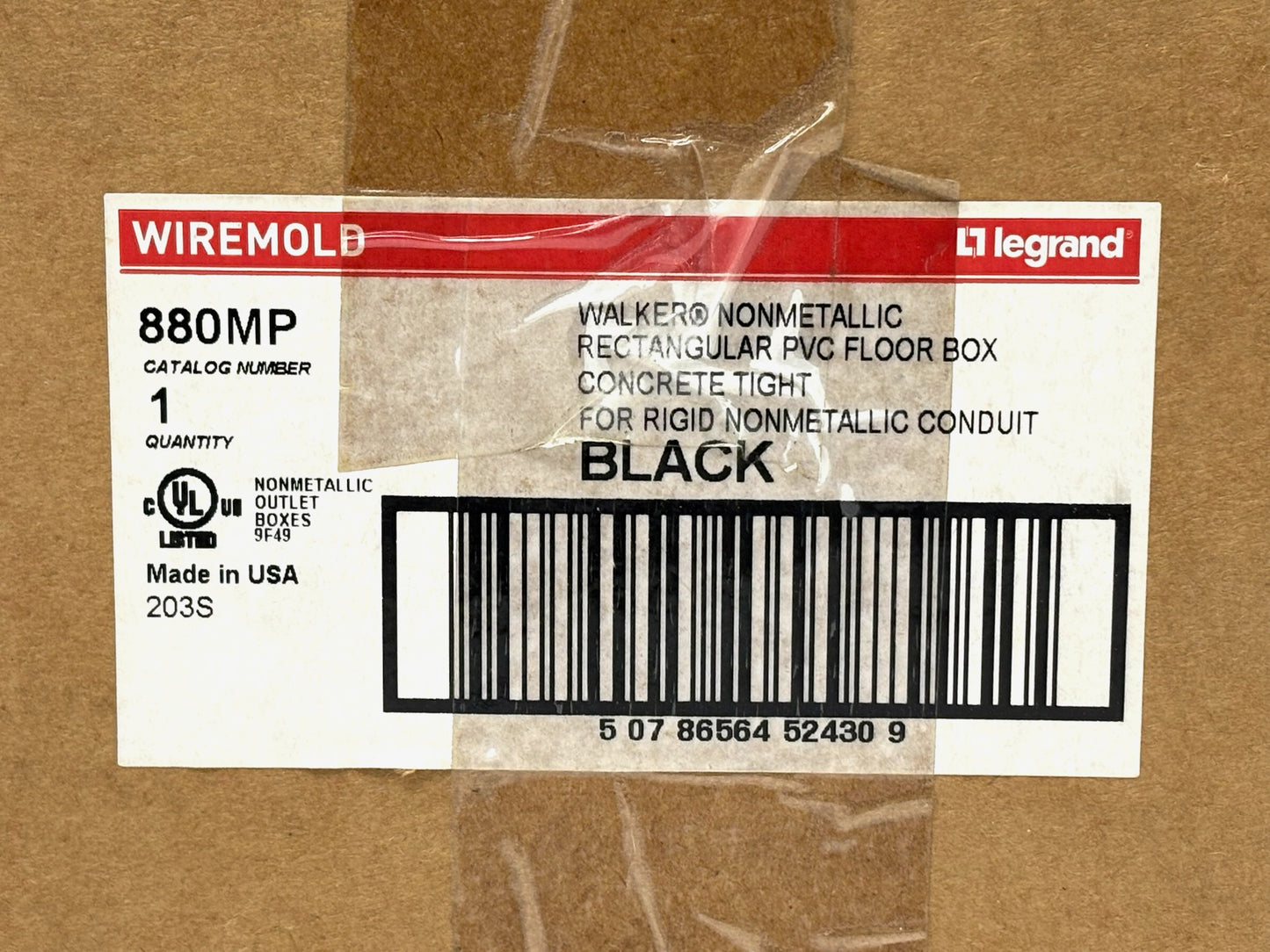 2PK Legrand Wiremold 880MP Non-Metallic Rectangular Floor Box