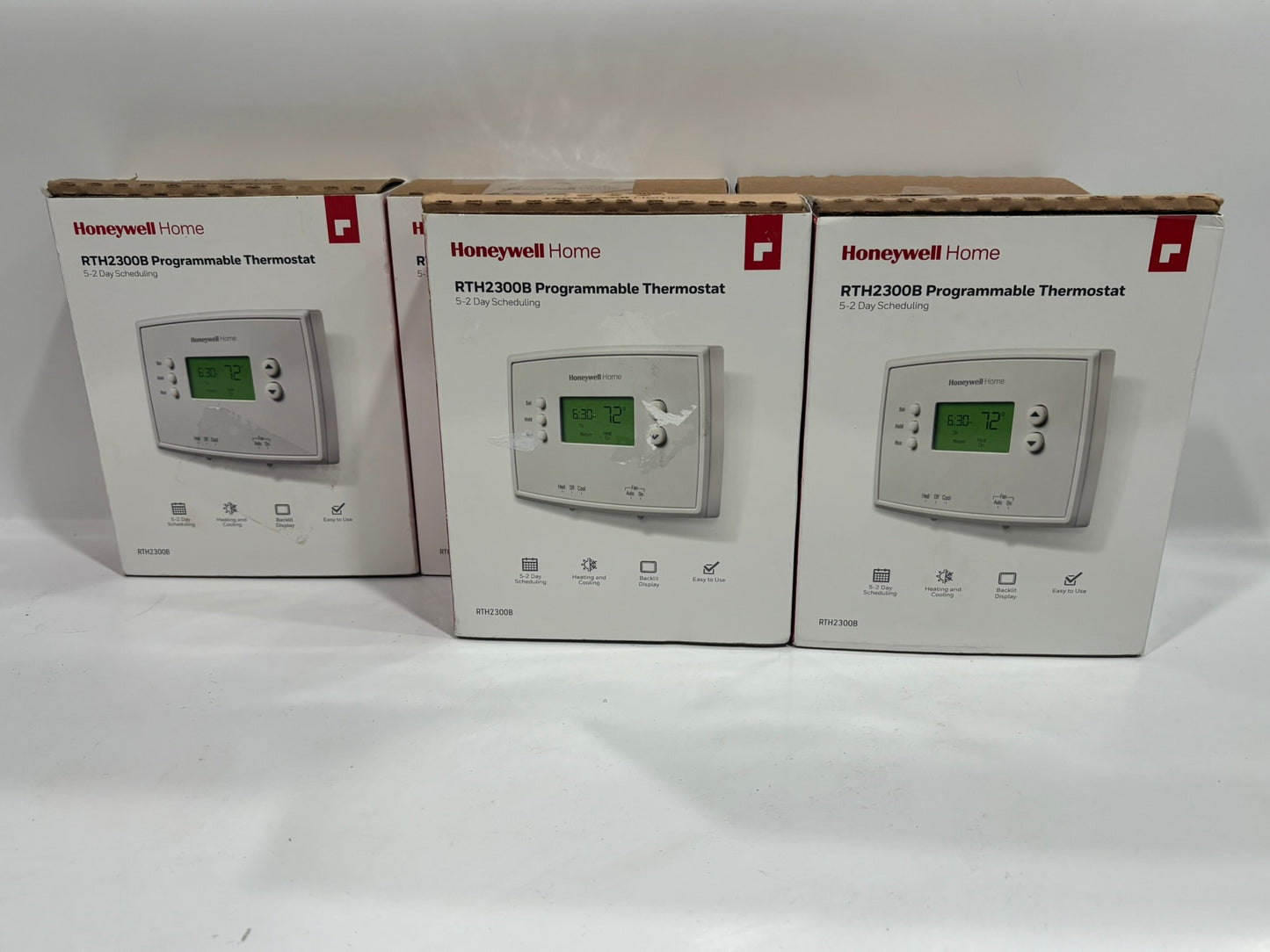 New Open 5PK HoneyWell RTH2300B Programmable Thermostat