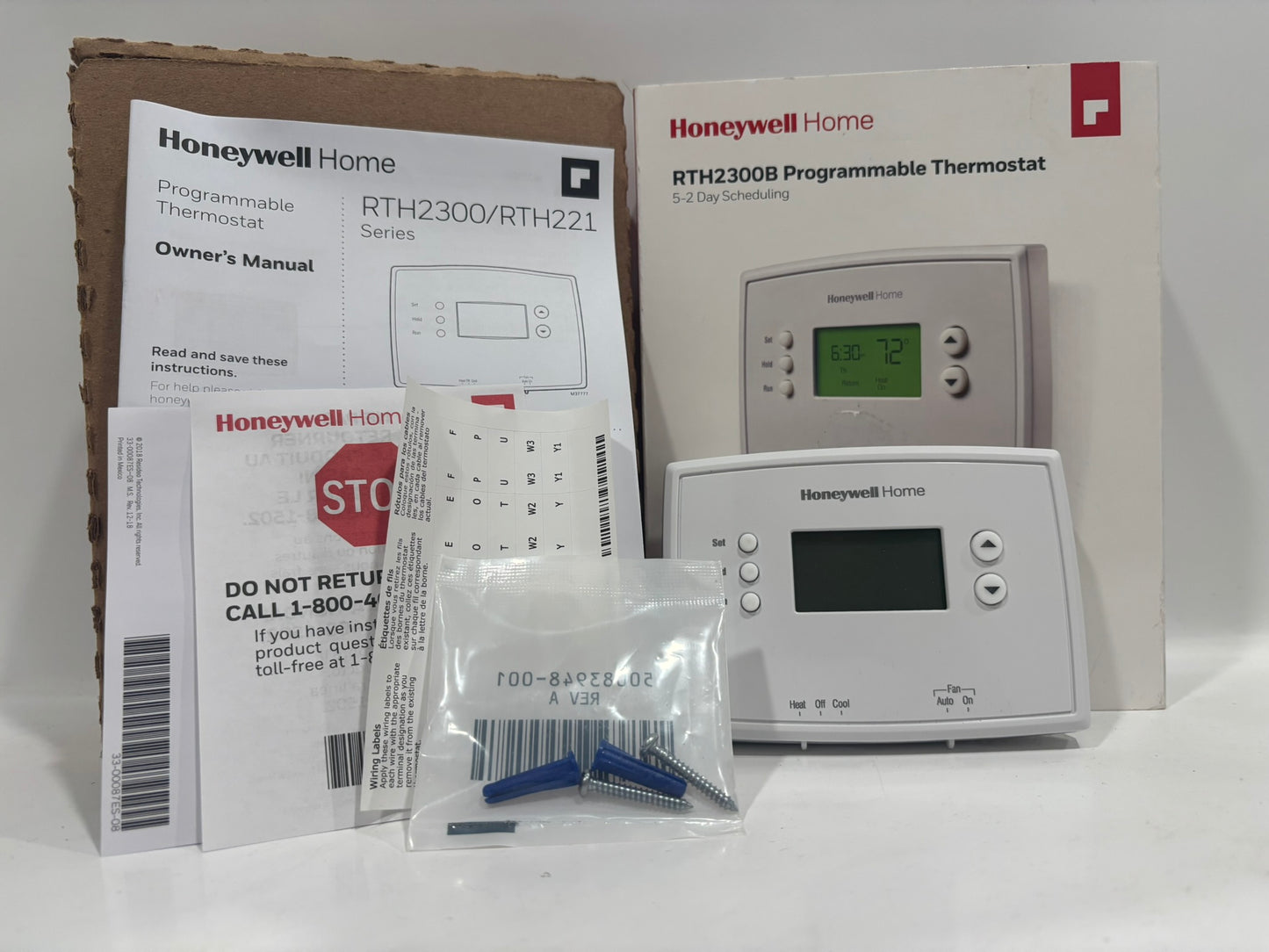 New Open 10PK HoneyWell RTH2300B Programmable Thermostat