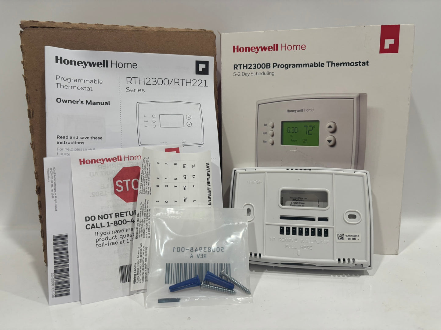 New Open 10PK HoneyWell RTH2300B Programmable Thermostat