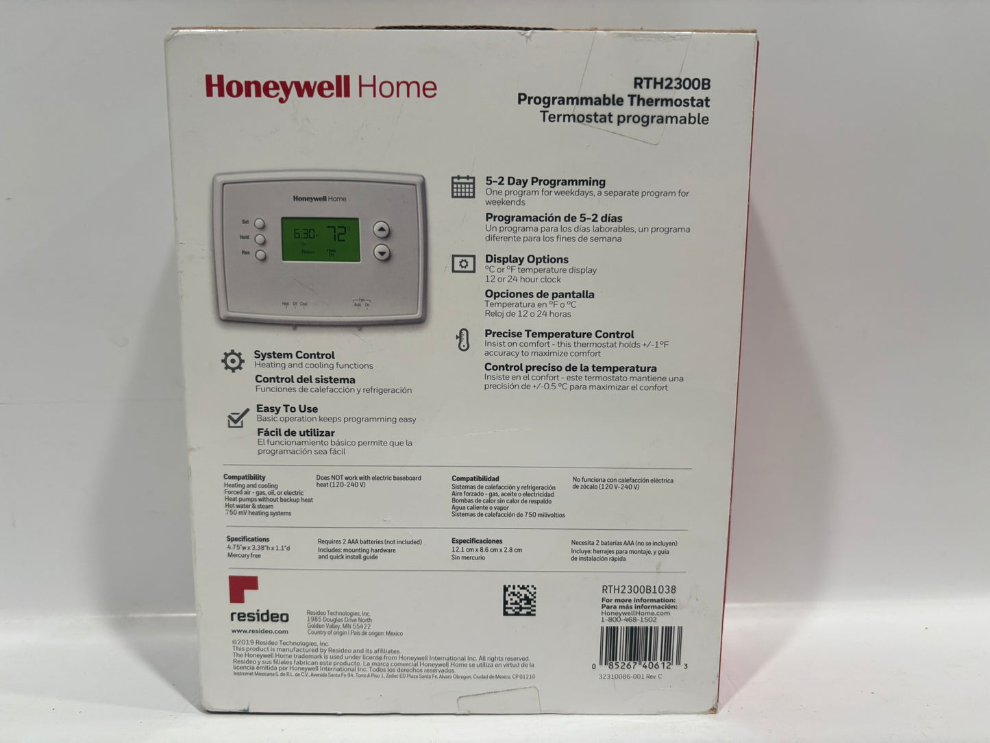 New Open 10PK HoneyWell RTH2300B Programmable Thermostat