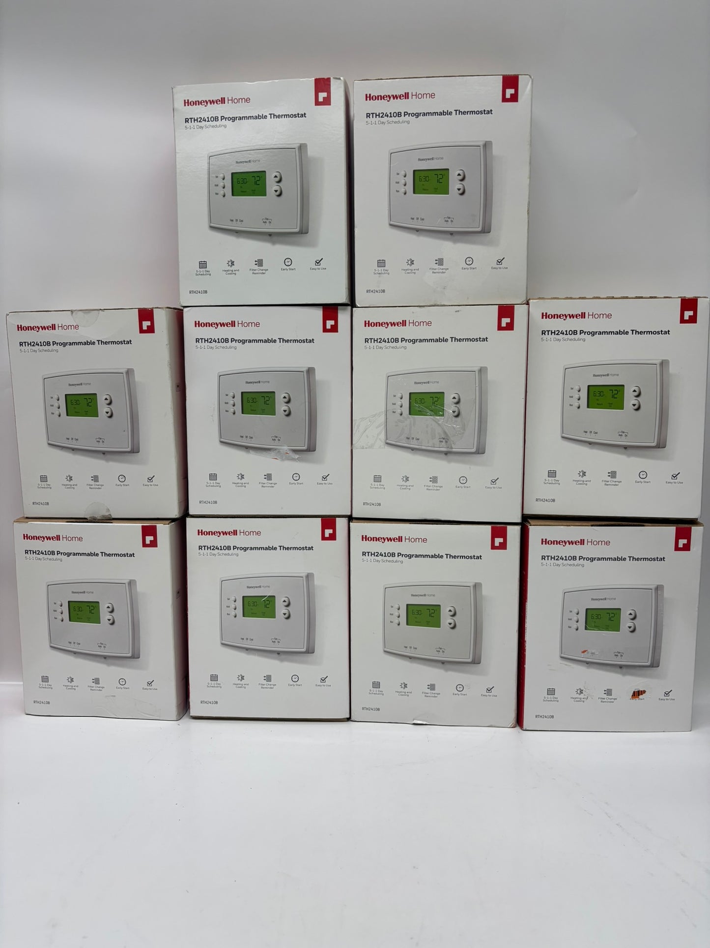 New Open 10PK HoneyWell RTH2410B Programmable Thermostat