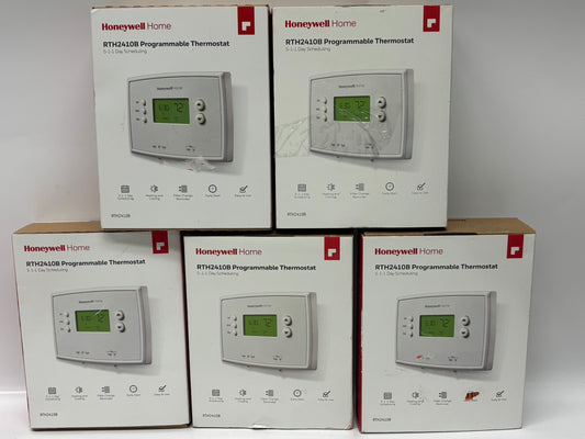 New Open 5PK HoneyWell RTH2410B Programmable Thermostat