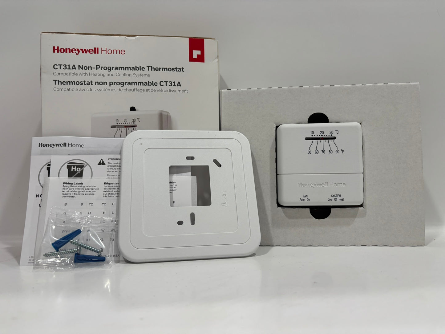 New Open 10PK HoneyWell CT31A Non-Programmable thermostat