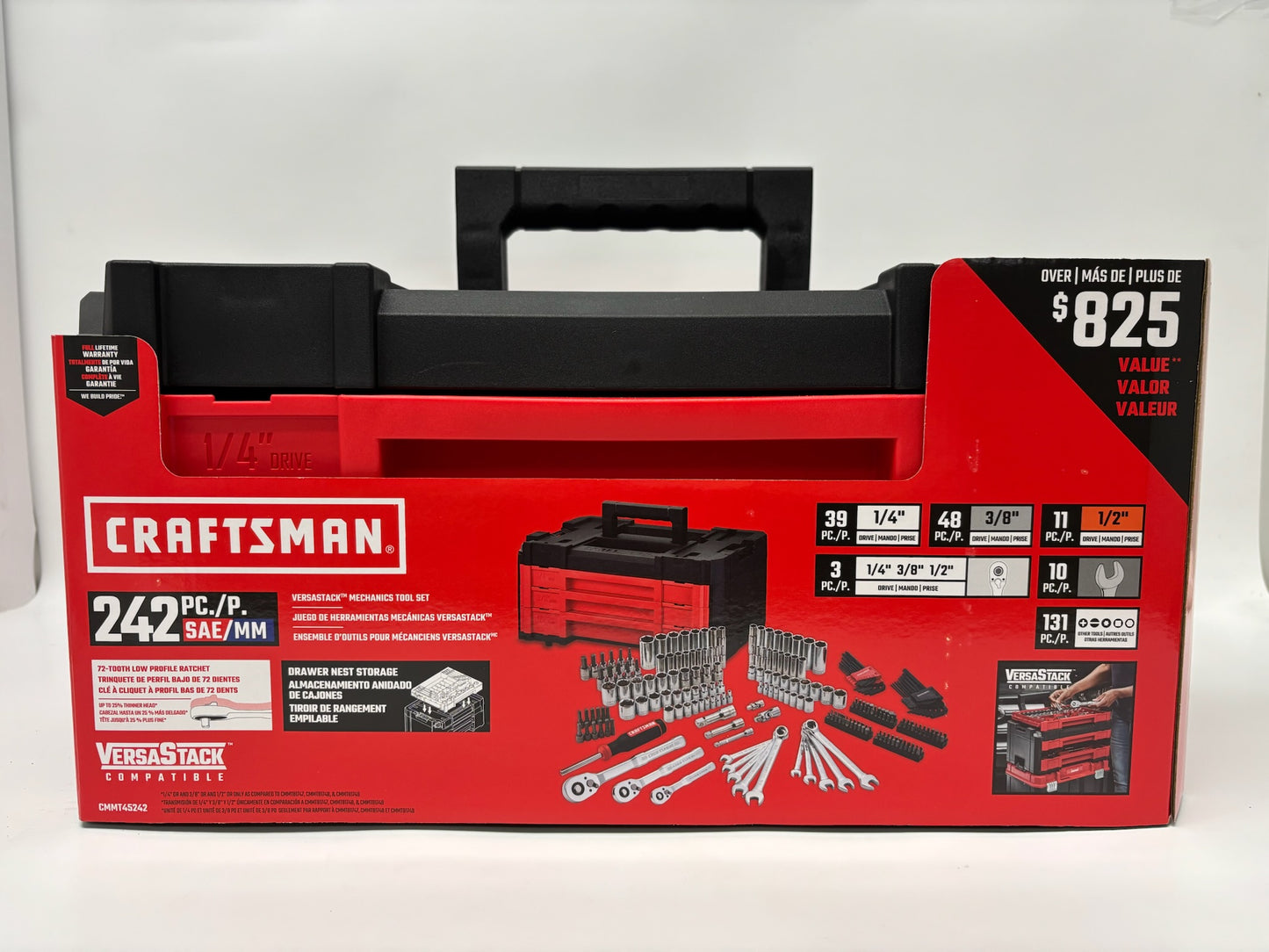 CRAFTSMAN CMMT45242 VERSASTACK 242-Piece Standard & Metric Mechanics Tool Set