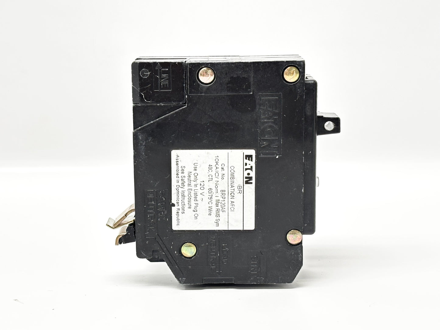 10PK Eaton BRP120AF 20A Single‑Pole Combination AFCI Plug‑On‑Neutral Breaker