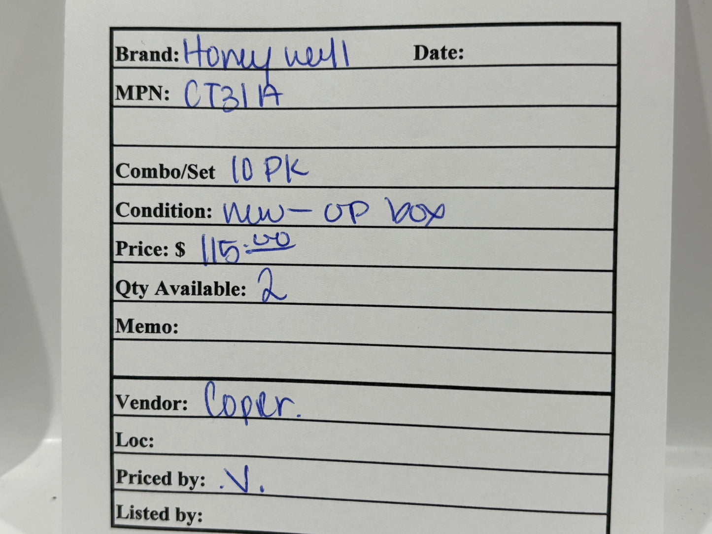 New Open 10PK HoneyWell CT31A Non-Programmable thermostat