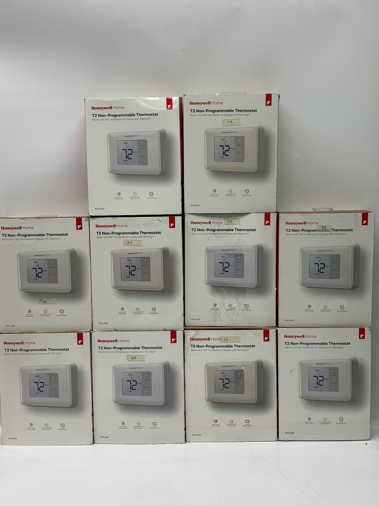 New Open 10PK Honeywell T2 Non-Programmable Thermostat