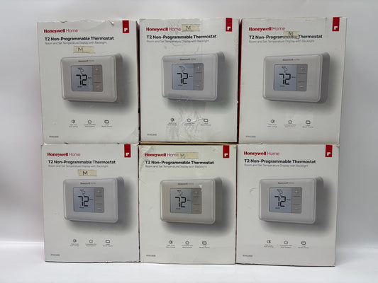 New Open 6PK Honeywell T2 Non-Programmable Thermostat