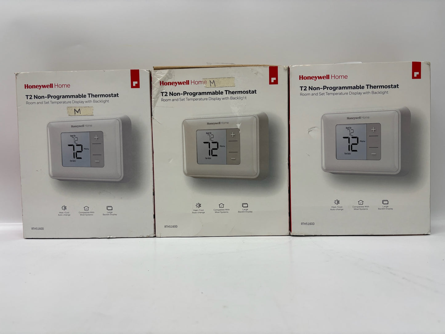 New Open 3PK Honeywell T2 Non-Programmable Thermostat