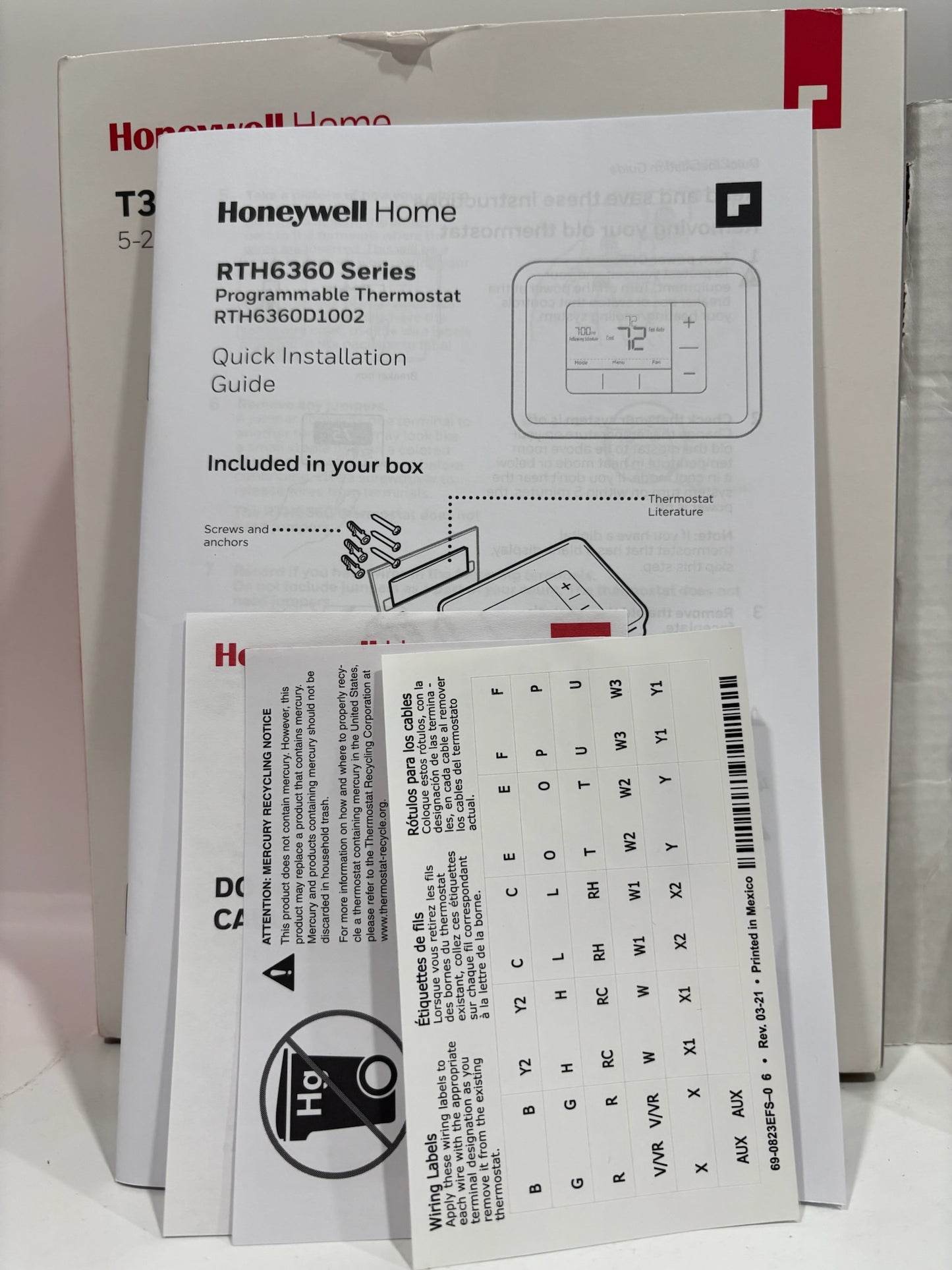 New Open 10PK HoneyWell T3 Programmable Thermostat, 5-2 Day Scheduling