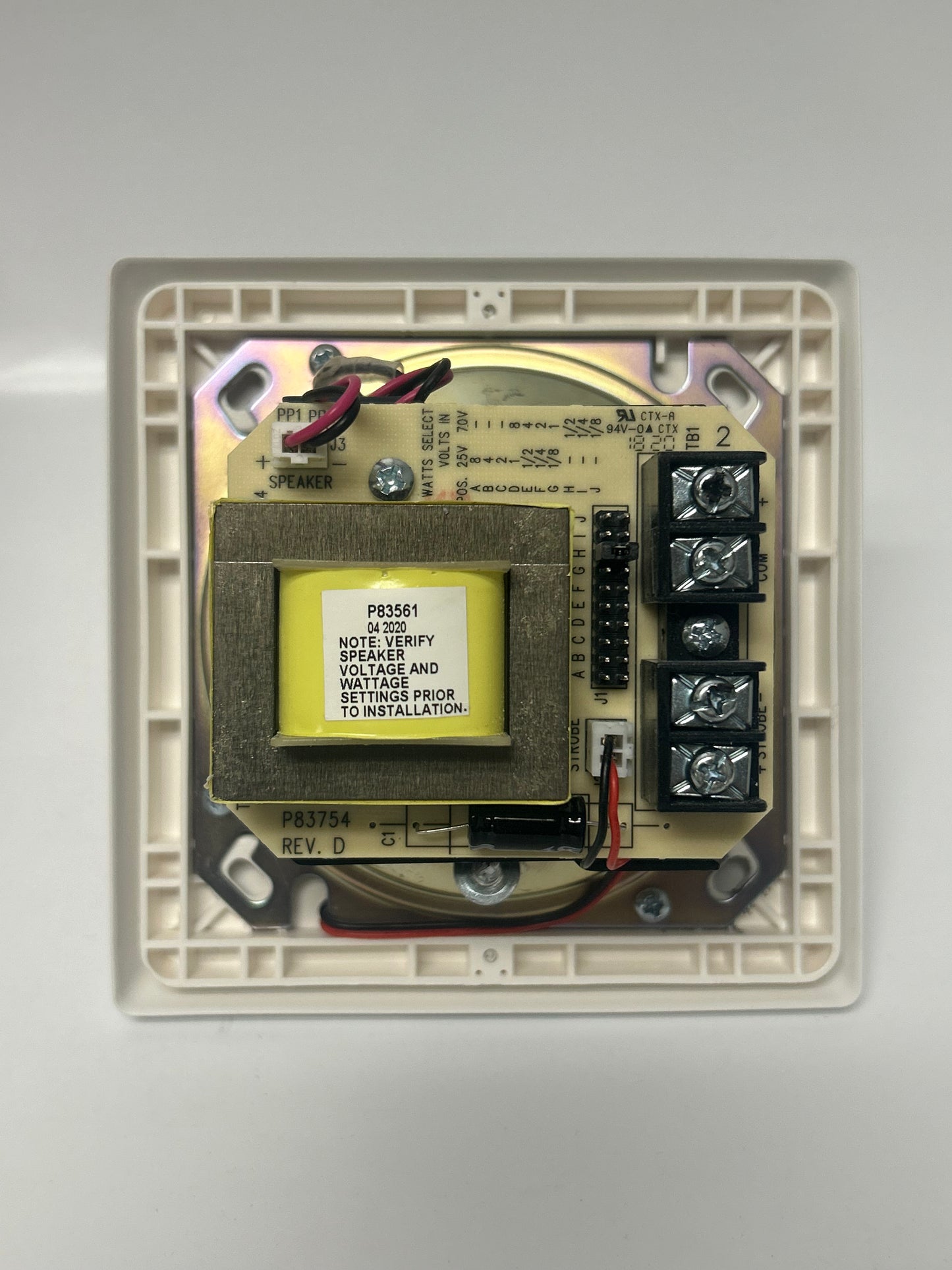 No Box Siemens SET-MC-W 500-636052 Fire Alarm Speaker Strobe Wall White