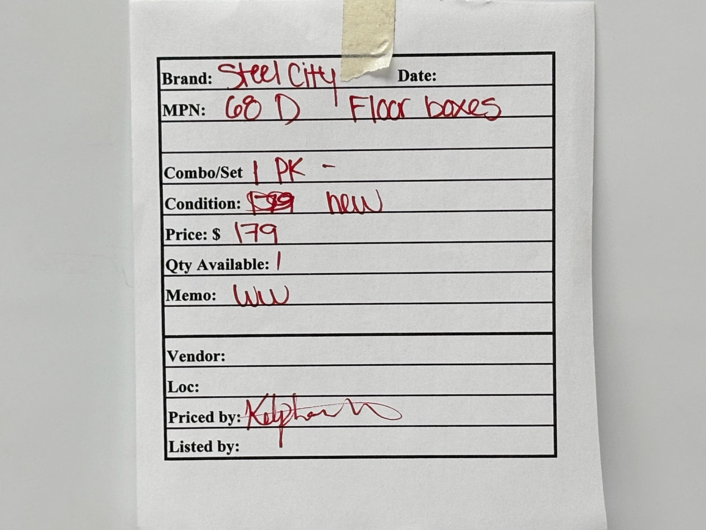 Steel City 68‑D 1‑Gang Deep Flush Service Floor Box (60 cu in)