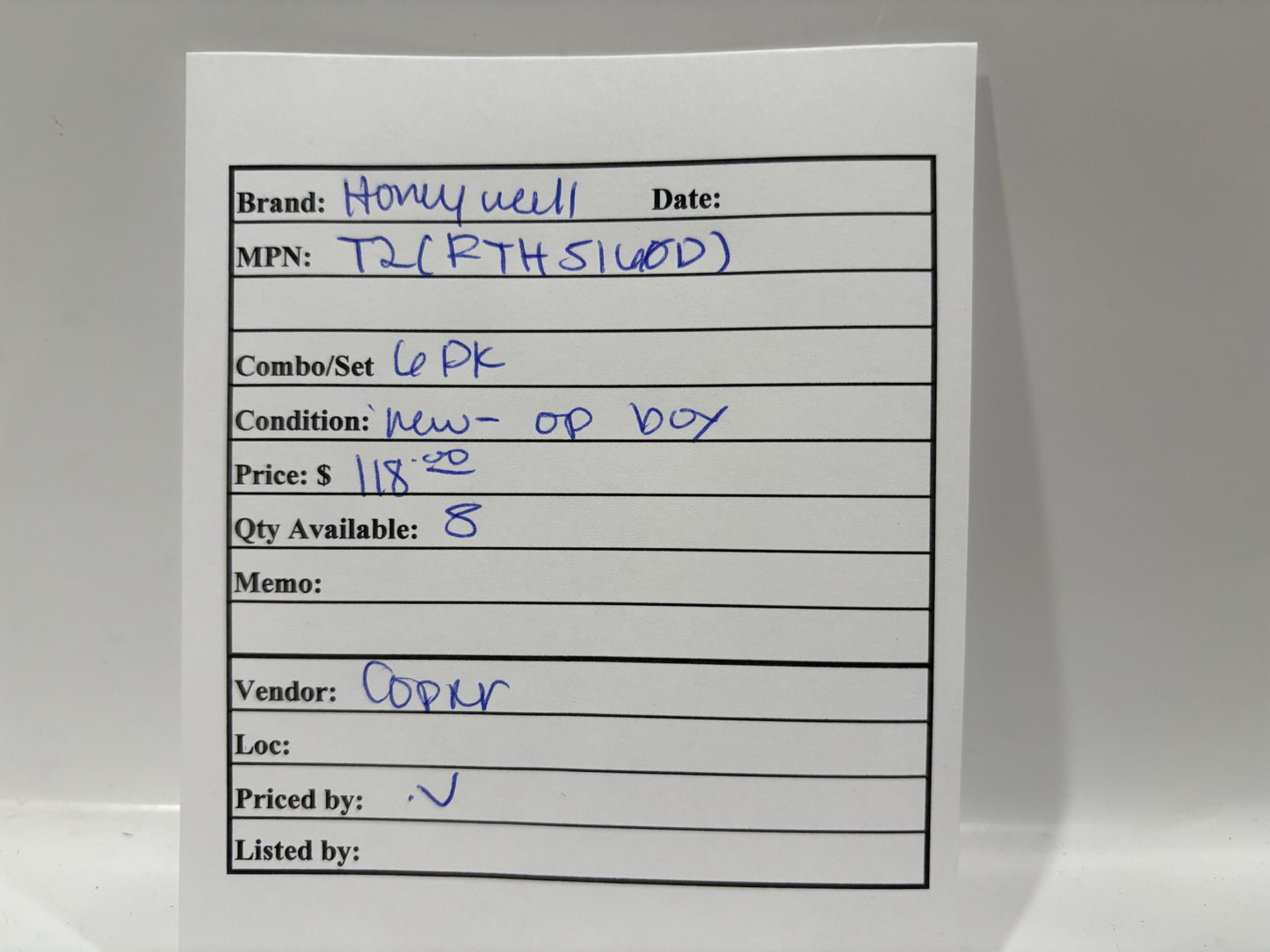 New Open 6PK Honeywell T2 Non-Programmable Thermostat