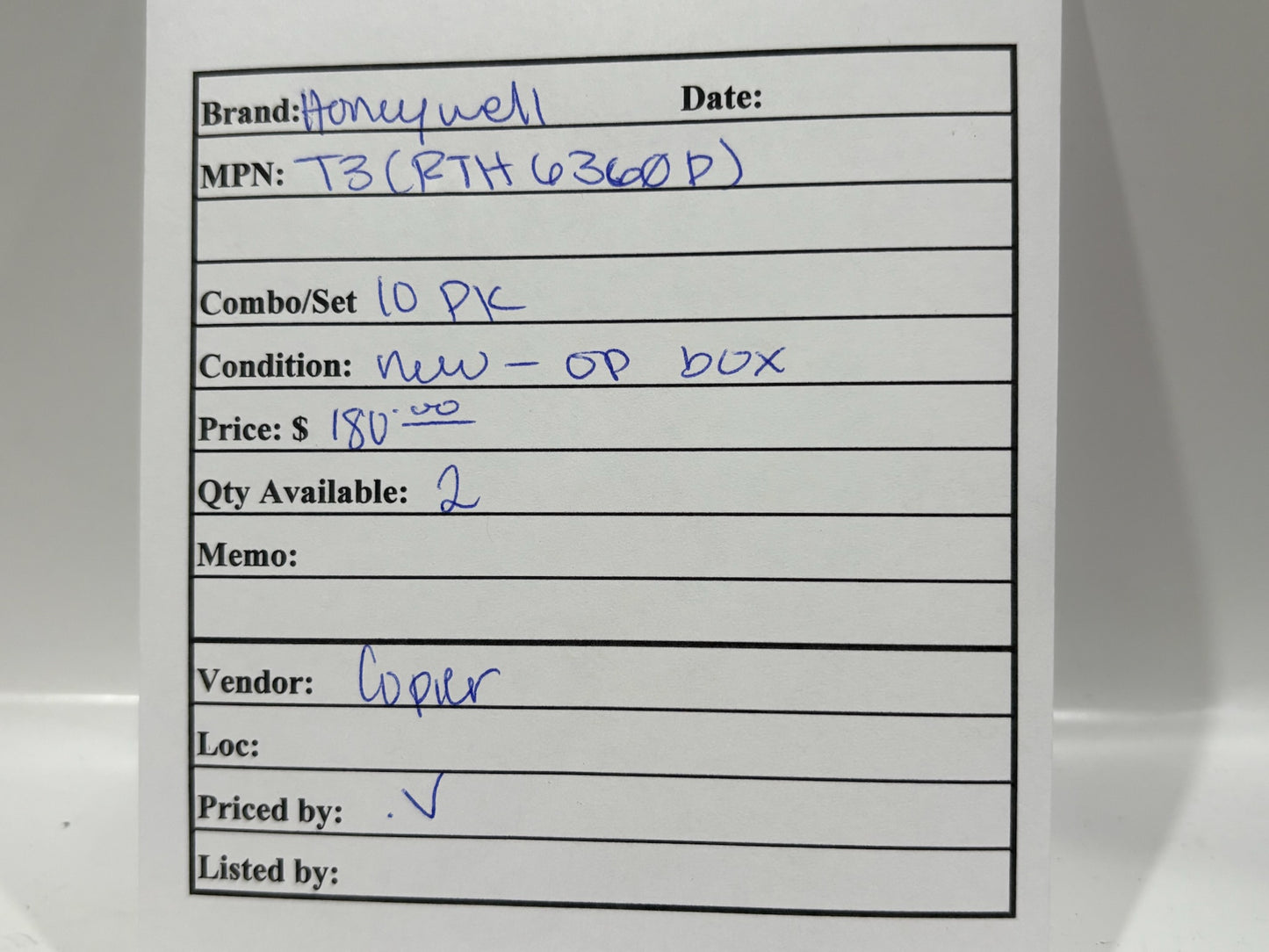 New Open 10PK HoneyWell T3 Programmable Thermostat, 5-2 Day Scheduling