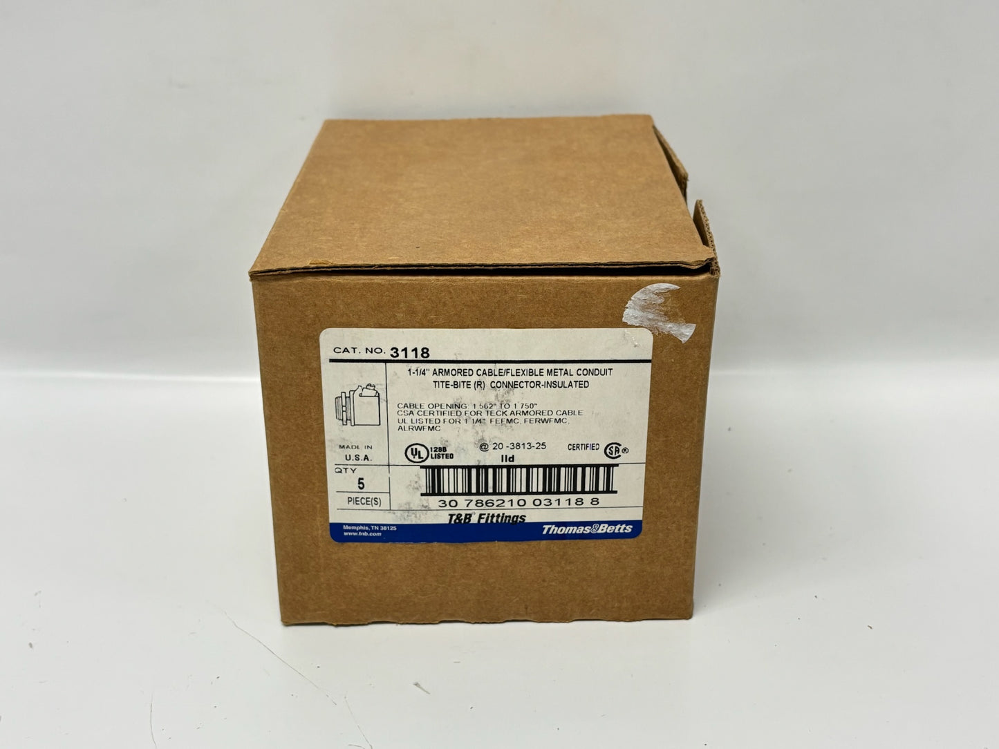 5PK T&B 3118 Insulated Cable Connector