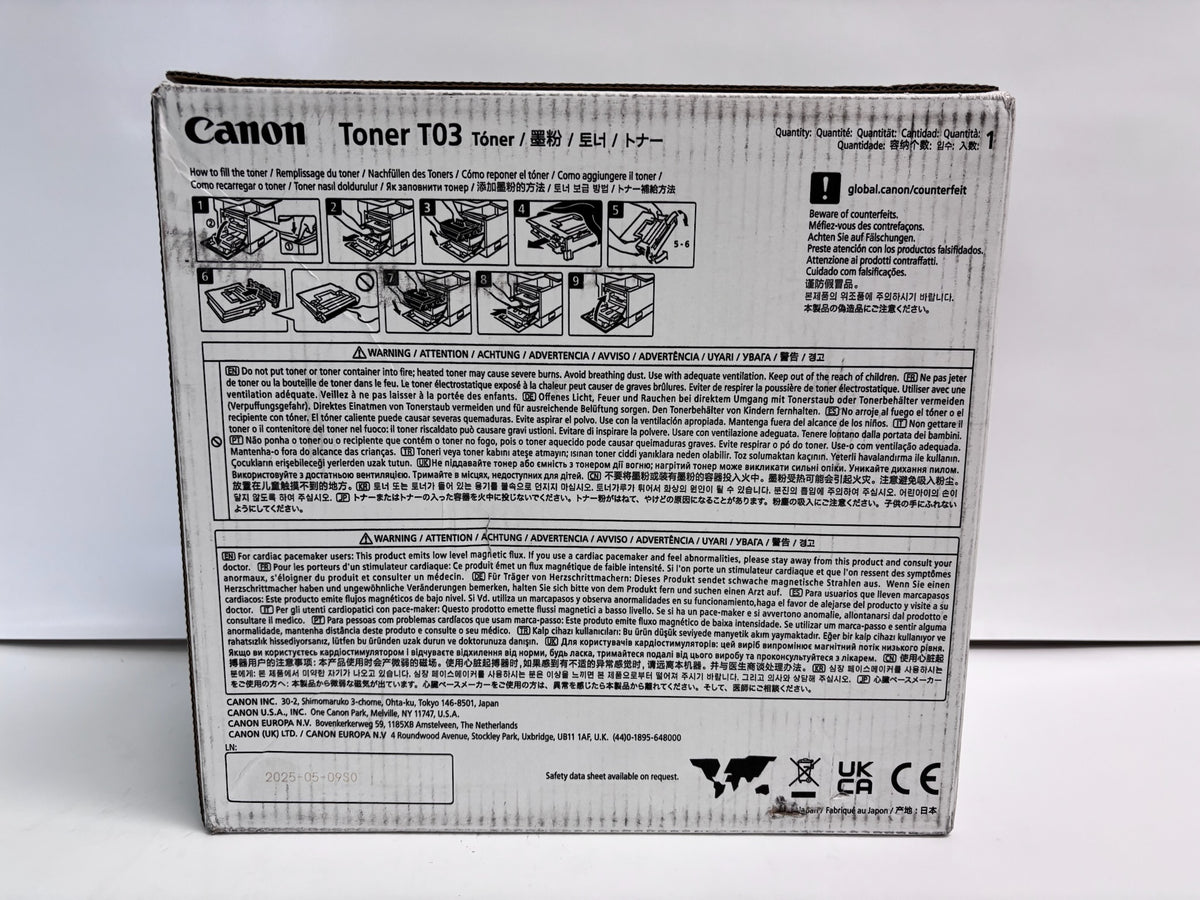 Genuine Canon iR ADVANCE 525iF II,525iF III Black Toners T03 (2725C001)