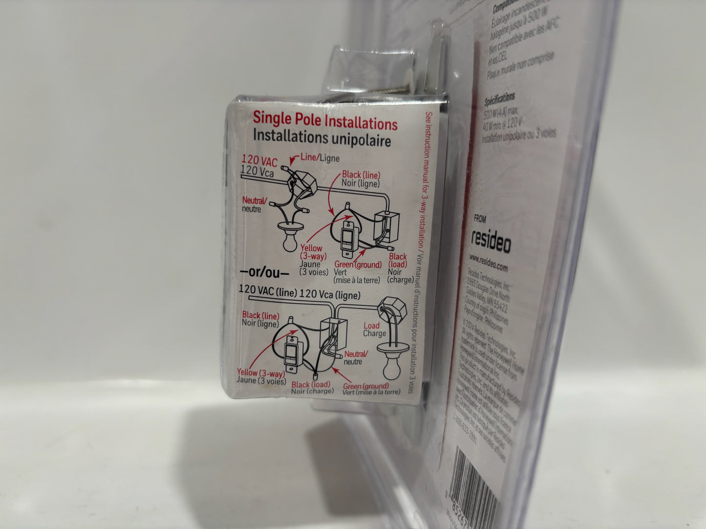 New 3Pk HoneyWell RPLS540A 7-Day Programmable Switch