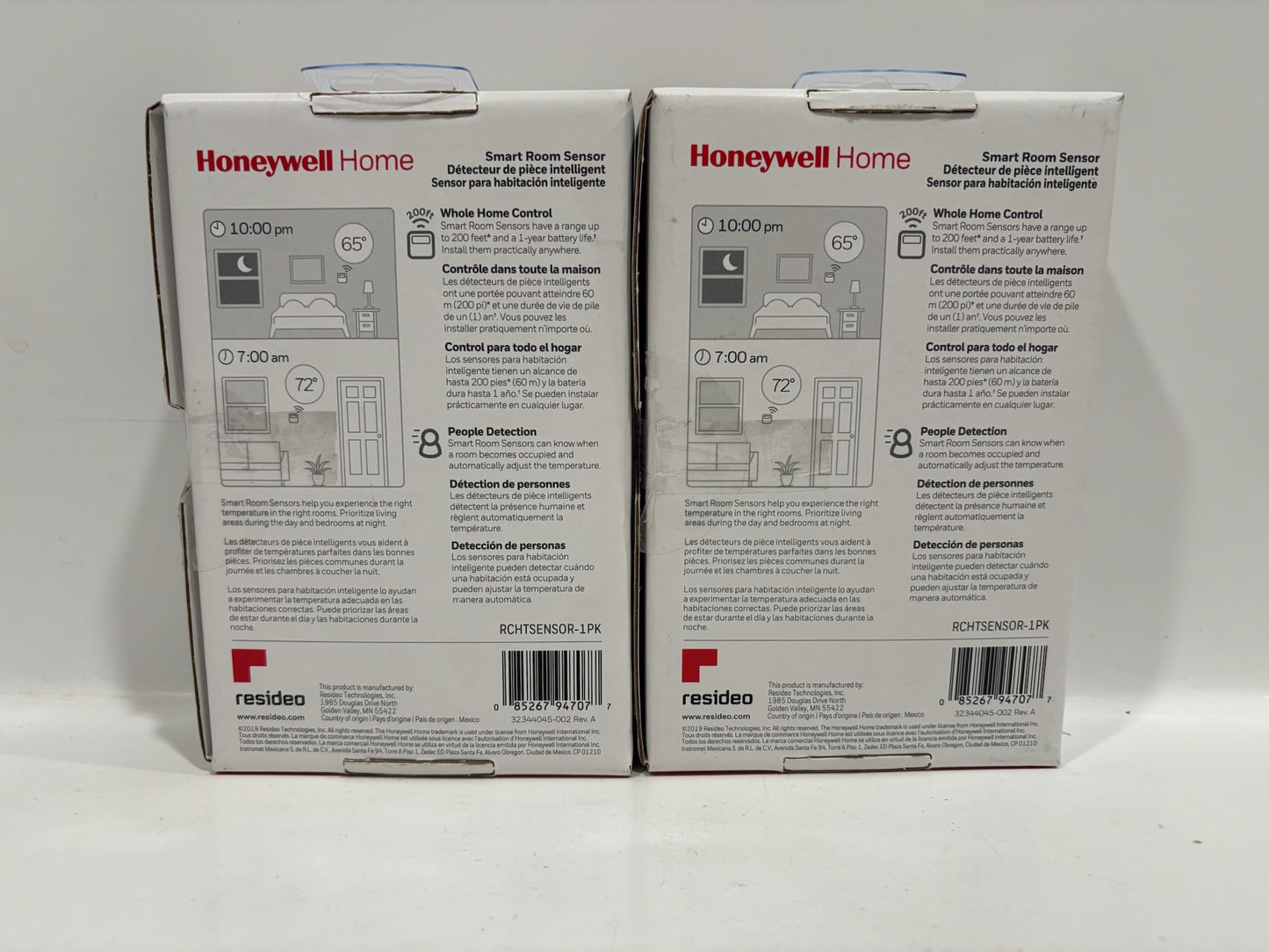New Open 2PK HoneyWell RCHTSENSOR, T9 & T10 Smart Sensor