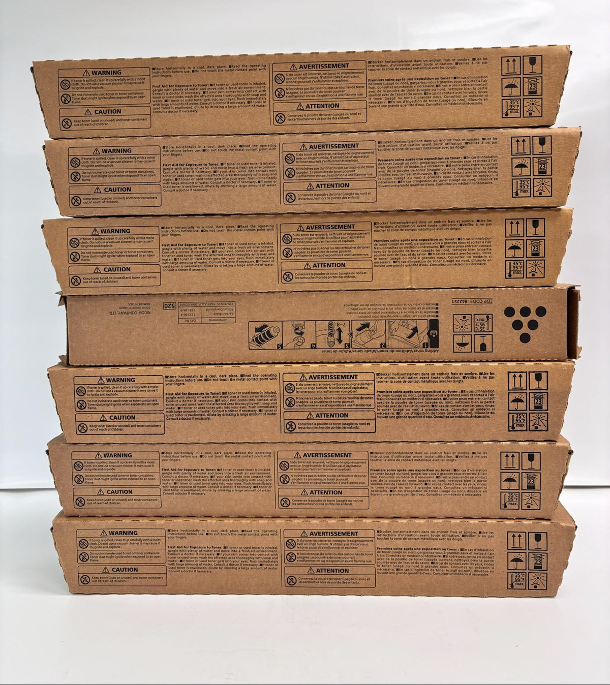 7 Genuine Ricoh IMC3500,C3000 CMYKKKK Toners 842251, 842252, 842253, 842254