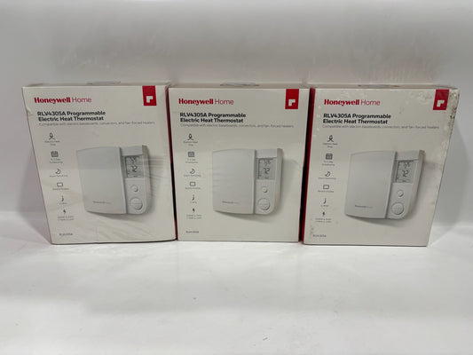 New 3PK HoneyWell RLV4305A Programmable Electric Heat Thermostat