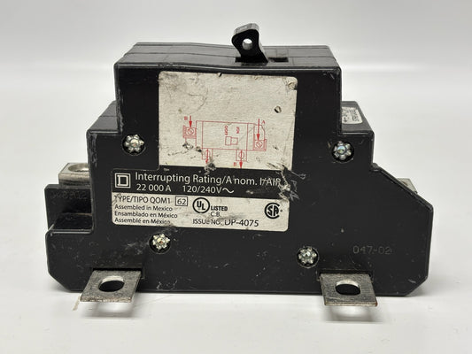 Square D QOM100VH 100A 2-Pole Bolt-On Main Circuit Breaker 120/240V
