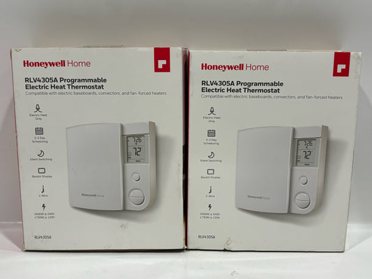 New Open 2PK HoneyWell RLV4305A Programmable Electric Heat Thermostat