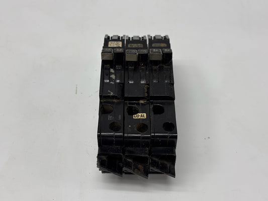 3 Pk Zinsco/Sylvania R38AL 50 Amp 2-Pole 120/240 V Circuit Breaker for Panels