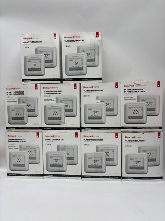 New Open 10PK HoneyWell T4 2 Pack Programmable Pro-Thermostat